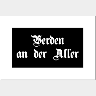 Verden an der Aller written with gothic font Posters and Art